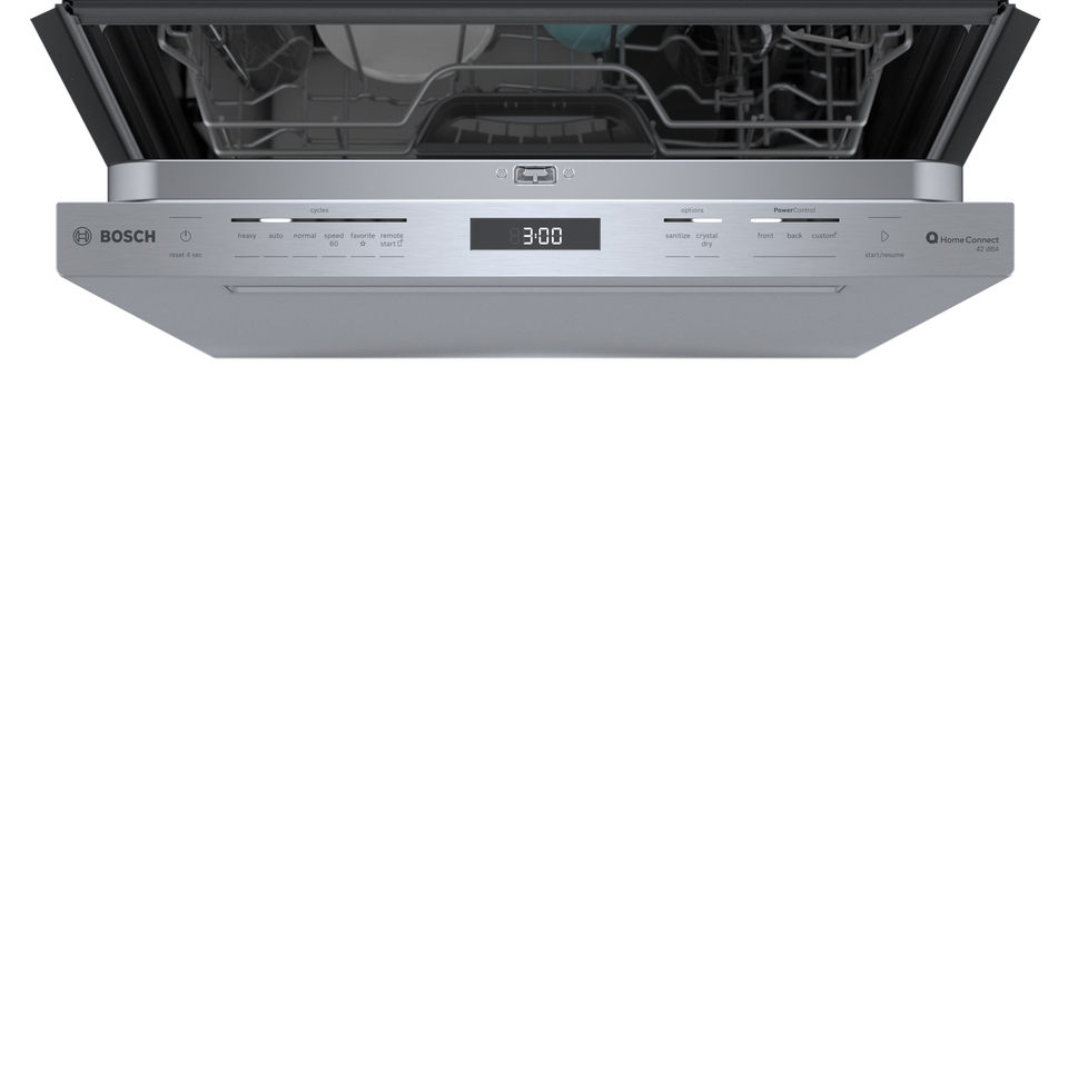 Bosch 800 Series Smart Dishwasher with CrystalDry and Third Rack