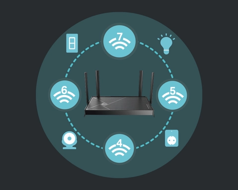 TP-Link Dual-Band BE3600 WiFi 7 Router with dual 2.5Gbps