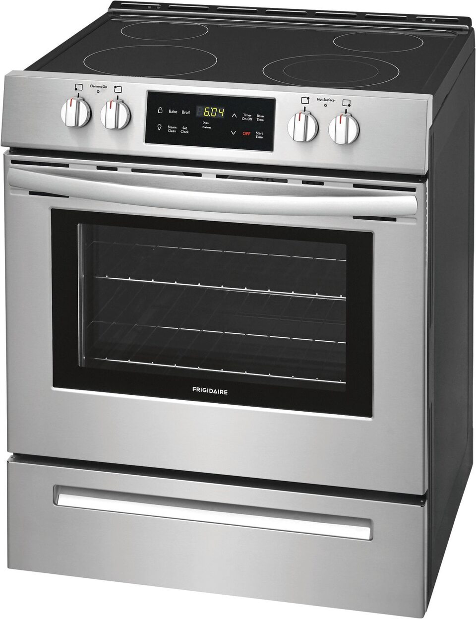 Frigidaire 24 in. 1.9 cu. ft. Convection Oven Freestanding Electric Range  with 4 Smoothtop Burners - Stainless Steel