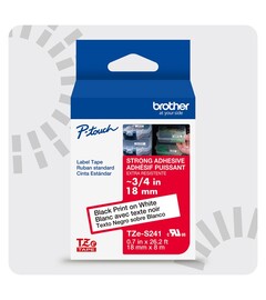 Digi STe-151 Stencil Label Tape For Brother P-Touch PT-1600, 1650, D600 - 1 Inch Black Thermal Tape (24mm)