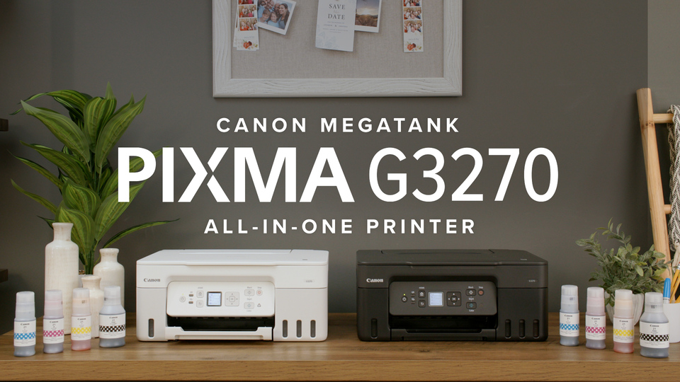 thumbnail video image 2 of PIXMA G3270 MegaTank Inkjet Printer - White, 2 of 10