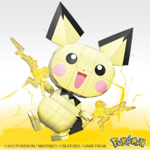 Mega Construx Genuíno pikachu Pokemon Raichu Blocos De Construção