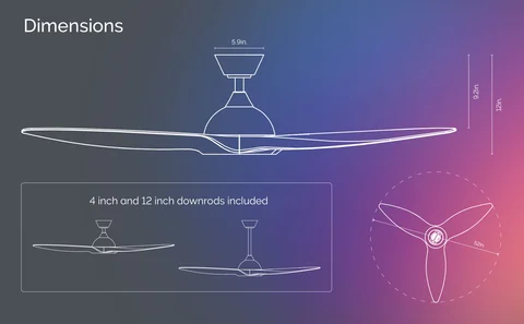 Ceiling Fan dimensions