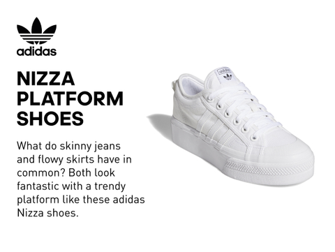 adidas Originals//NIZZA PLATFORM 25センチ adidas Originals Nizza Platform Shoes in Black / White | eBay