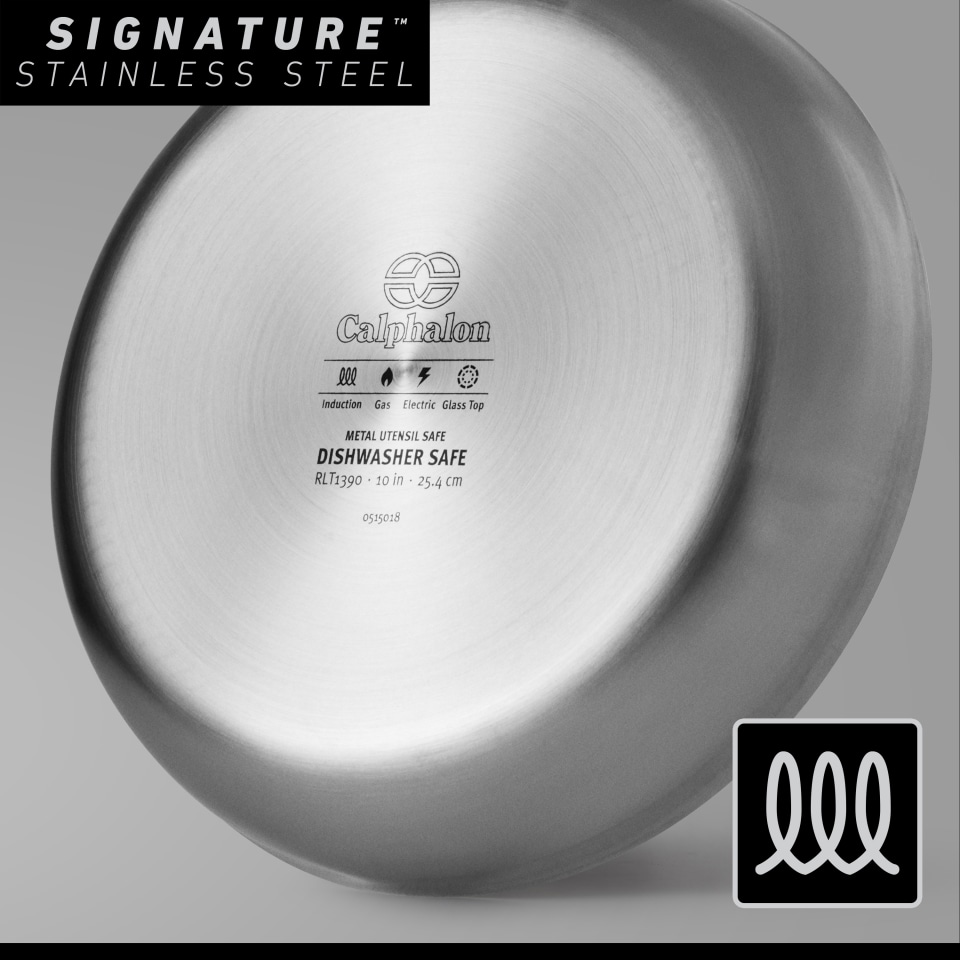 Steel Stainless | Calphalon Cookware 10-Piece Signature™ Set