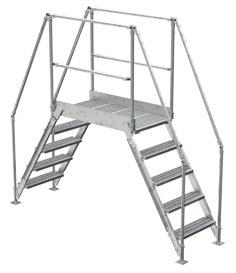 Steel Up and Over Steps Bridge Working Stand Platform Crossing Ladder £600+vat 