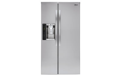 Lg 26 2 Cu Ft Side By Side Refrigerator With Ice Maker Stainless Steel In The Side By Side Refrigerators Department At Lowes Com