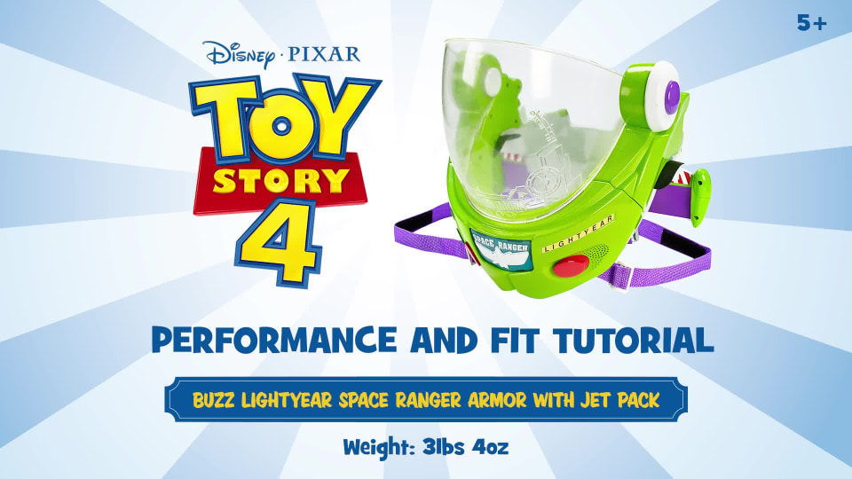 Disney Pixar Toy Story Buzz Lightyear Space Ranger Armor with Jet Pack  (with Buzz sound effects)