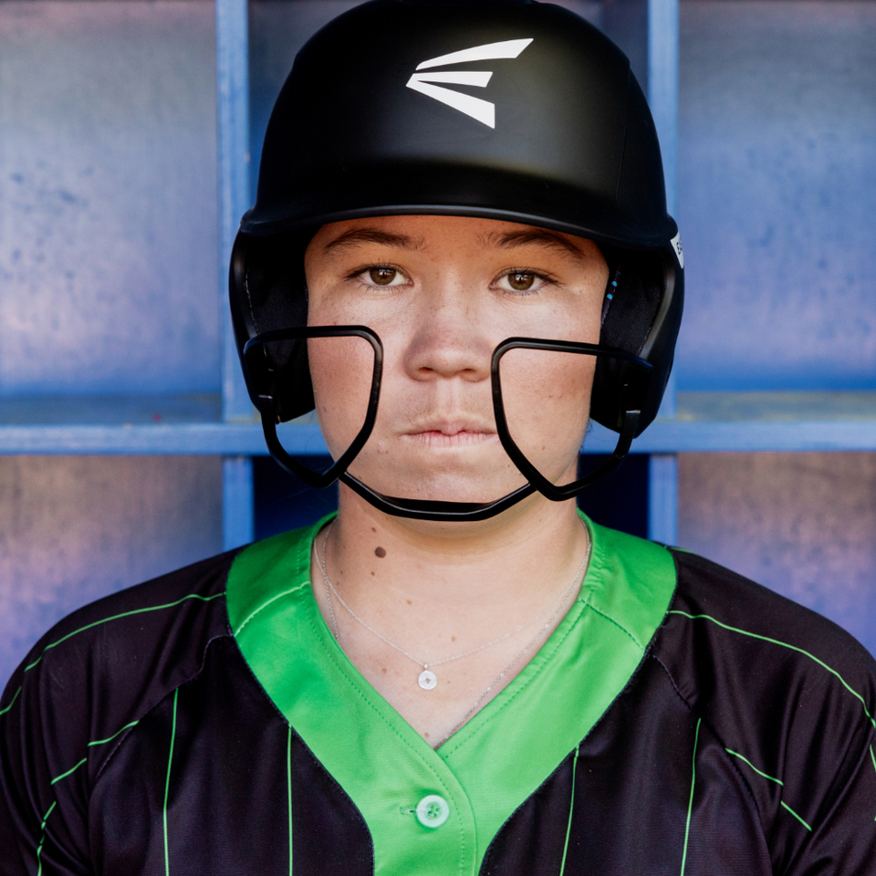 EASTON Ghost Casque de batteur de softball bicolore Noir/gris anthracite Taille M/L