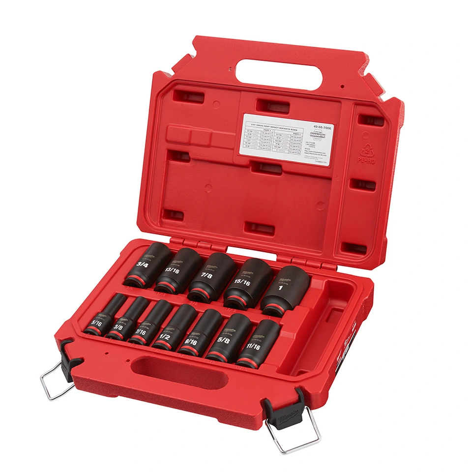 Milwaukee Tool - Socket Set: Deep, 3/8