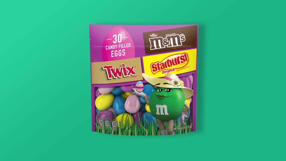 Mars Candy M&M's Twix & Starburst Candy Filled Easter Eggs 30