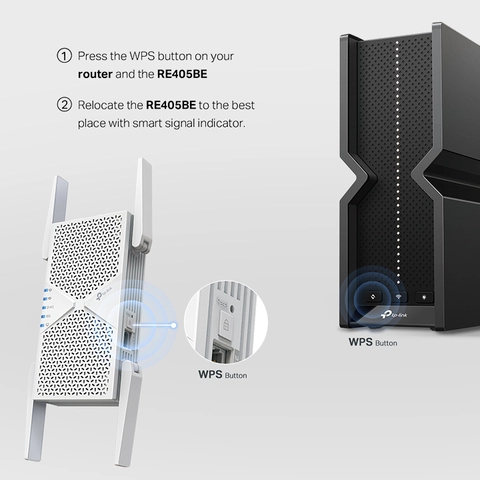 TP Link BE6500 Wi Fi 7 Range Extender White RE405BE - Best Buy