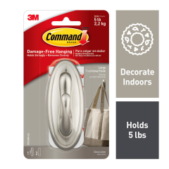  Command Matte Black Curtain Rod Hooks with Command