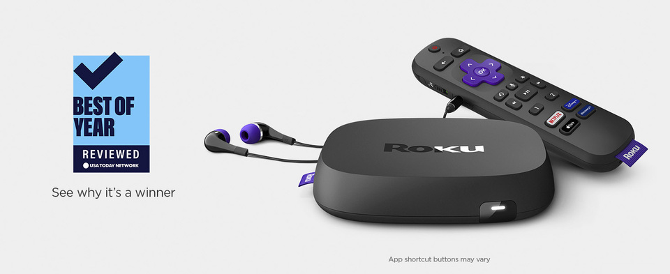 Roku Ultra 4K/HDR/Dolby Vision Streaming Device and Roku Voice Remote Pro  with Rechargeable Battery