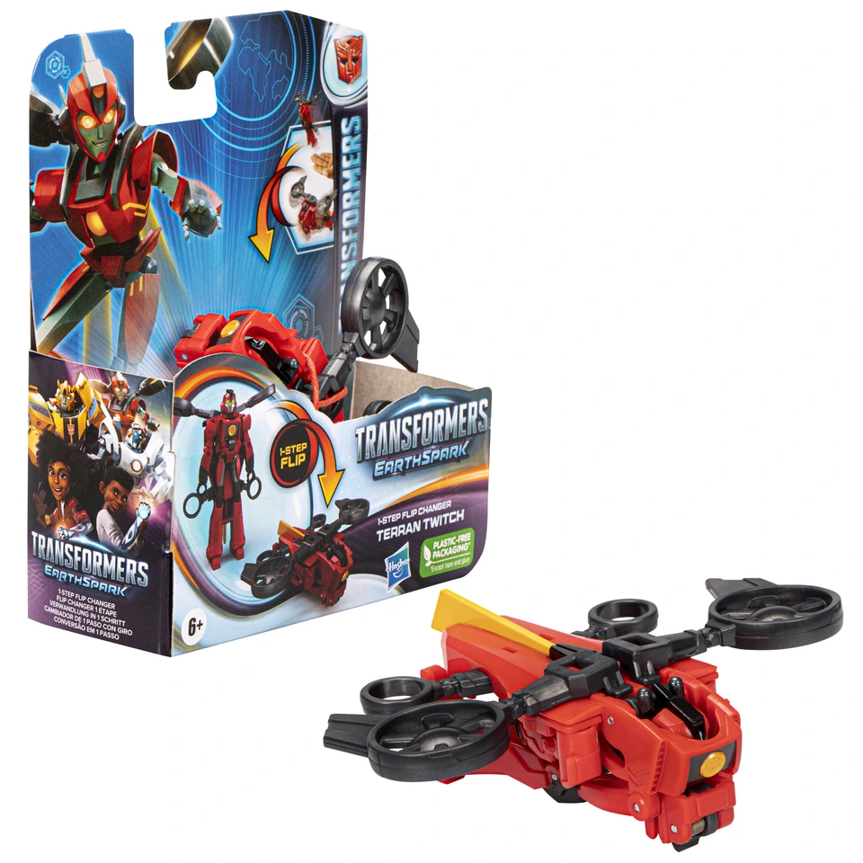 Transformers EarthSpark Deluxe Class Terran Thrash 5-Inch Robot Action Figure, Converts in 22 Steps, Interactive Toys for Boys for Girls Age 6 and Up