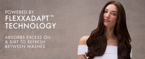 Woman with wavy, healthy-looking hair next to text about benefits.