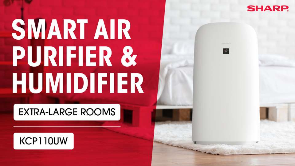 thumbnail video image 2 of SHARP Smart Air Purifier and Humidifier compatible with Alexa and Google Assistant. Includes Plasmacluster® Ion Technology for Extra-Large Rooms. True HEPA Filter, 2 of 10