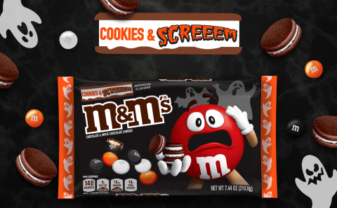 M&M's® Cookies & Screeem Chocolate & White Chocolate Halloween