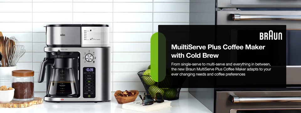 Free Shipping! Braun MultiServe Plus 10- Cup Pod Free Drip Coffee