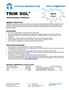 Master Fluid Solutions TRIM® MicroSol® 685 High-lubricity Semisynthetic  Metalworking Fluid - 54 Gallon Drum