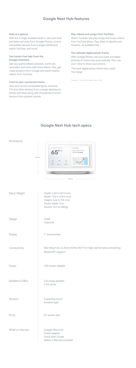 Google Nest Hub (Choose Color) - Sam's Club