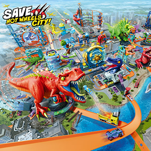 Hot Wheels T-Rex Rampage Track Set , Works With Hot Wheels City Sets, Toys  for Kids Ages 5 to 10 - Walmart.com