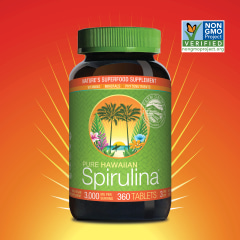 Pure Hawaiian Spirulina 3000 mg., 360 Tablets