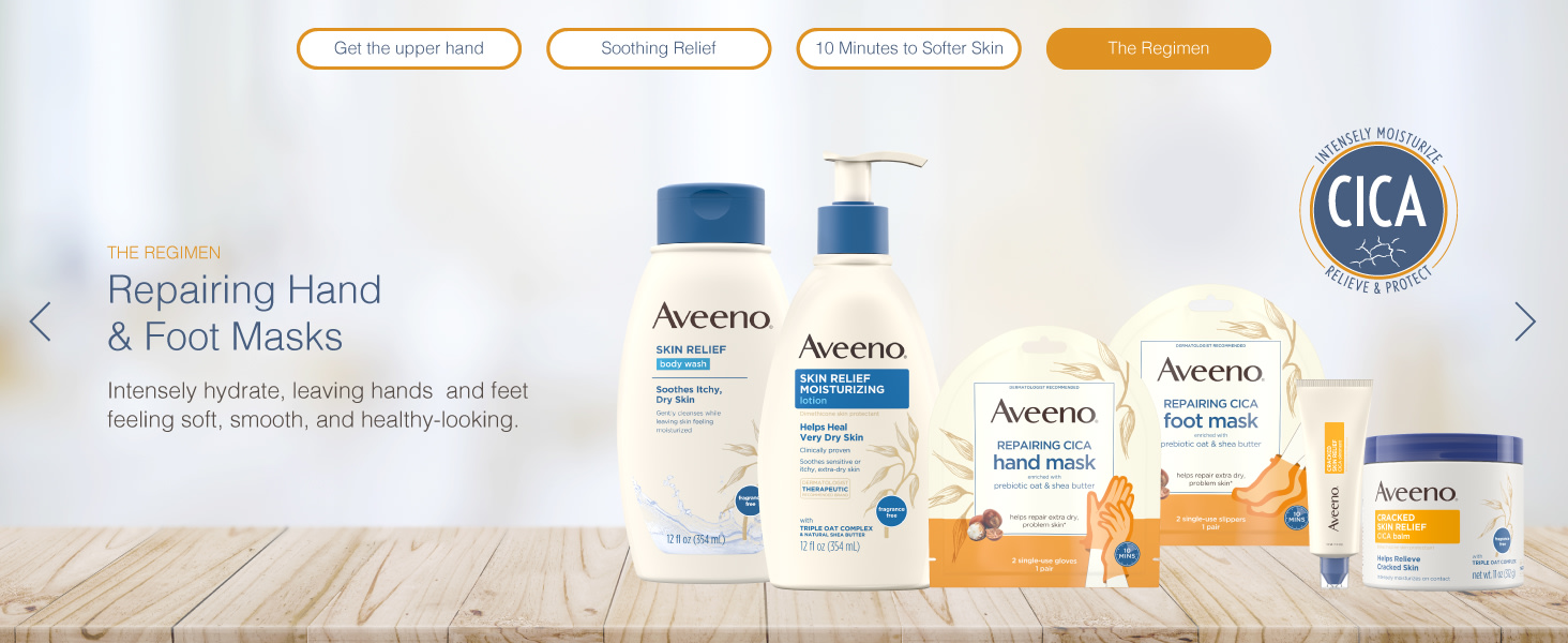 Aveeno Skin Relief Repairing Hand Mask For Dry Skin (1 Pair of Gloves) detail 4