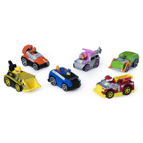 paw patrol metal car set