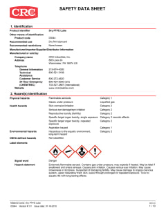 CRC Food Grade Silicone Lubricants, 16-oz. Aerosol Can - 12 CAN (125-03040)  