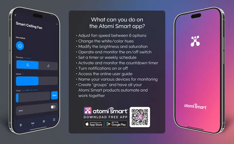 Functions of the Atomi Smart app