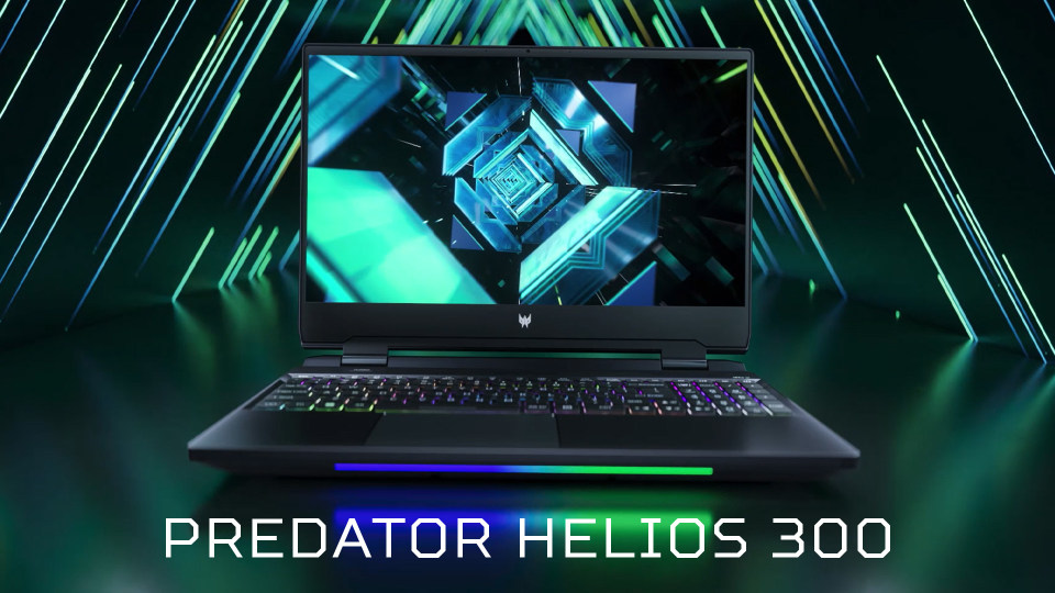 thumbnail video image 2 of Acer Predator Helios 300 PH315-55 - Intel Core i7 - 12700H / up to 4.7 GHz - Win 11 Home - GF RTX 3060 - 16 GB RAM - 512 GB SSD - 15.6" IPS 1920 x 1080 (Full HD) @ 165 Hz - 2.5 Gigabit Ethernet - Wi-Fi 6E - abyssal black - kbd: US Intl, 2 of 9