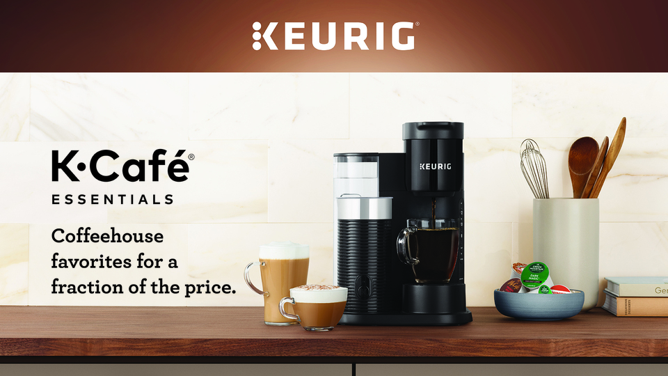 thumbnail video image 3 of Keurig K-Café Essentials Single Serve K-Cup Pod Coffee Maker, Black, 3 of 13