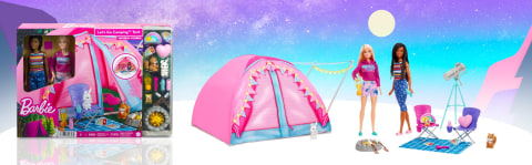 Barbie It Takes Two Skipper Doll & Accessories, Camping-Themed Set with  Bunny, Campfire & More 