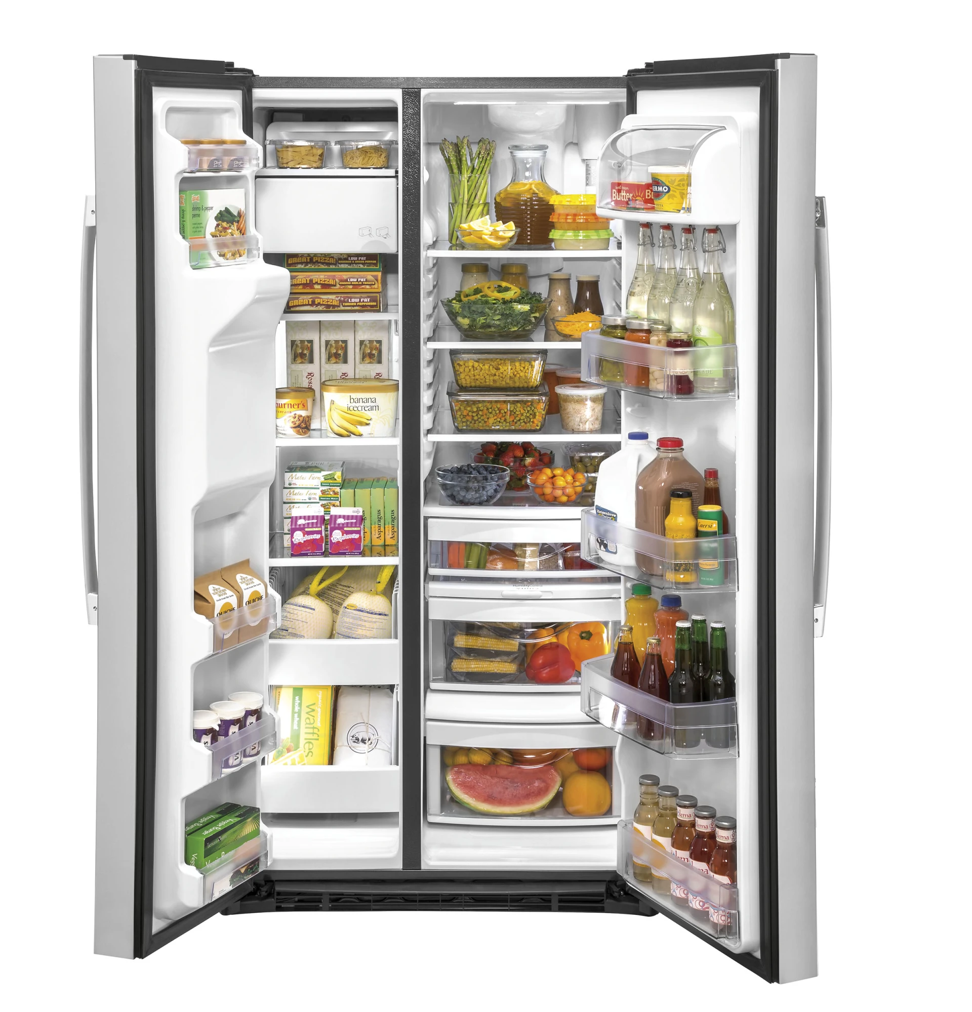 GE 25.1 Cu. Ft. Black Side By Side Refrigerator Appliance Solutions