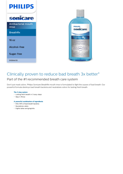 philips sonicare breathrx antibacterial mouth rinse