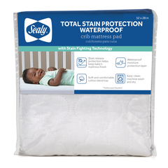 Serta Sertapedic Crib Mattress Liner Pads (Pack of 2) - 100% Waterproof  with Nanotex Technology - Ideal for Potty Training - Washable (White)