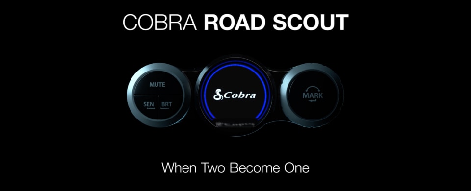  Cobra Road Scout Dash Cam and Radar Detector, Left