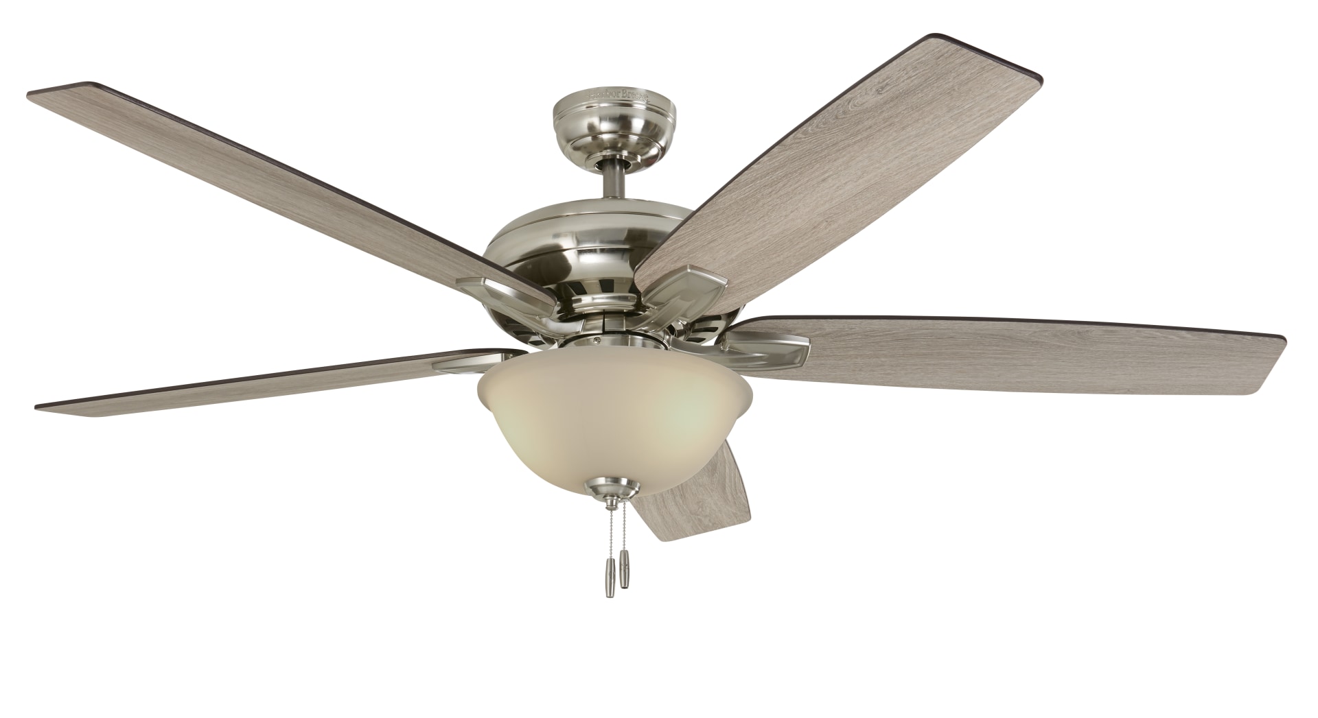 Harbor Breeze Cooperstown 62 In Brushed Nickel Led Ceiling Fan 5 Blade In The Ceiling Fans Department At Lowescom