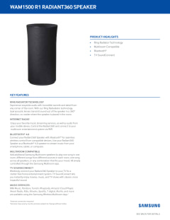 Samsung WAM1500 Radiant360 R1 Wi-Fi And Bluetooth® Speaker