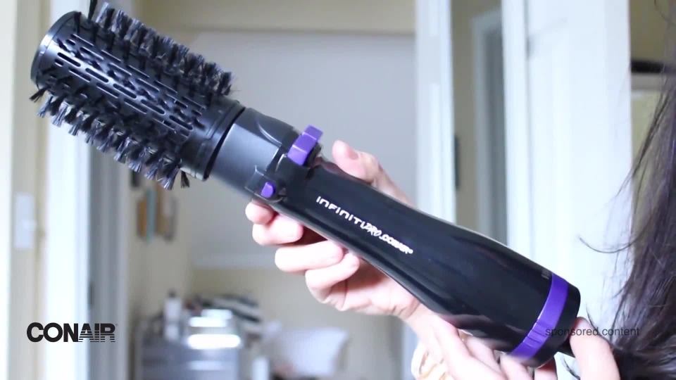 INFINITIPRO BY CONAIR Spin Air Rotating Styler Hot Air Brush with 2 Inch AND 1.5 Inch Brushes