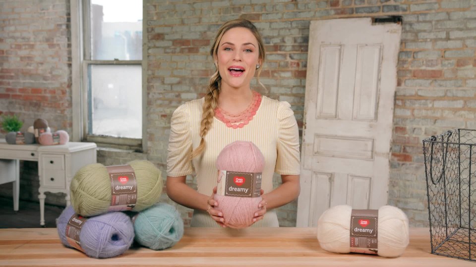 C&C Red Heart Dreamy Yarn 8.8oz Ivory
