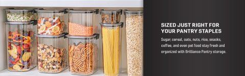 Rubbermaid Brilliance Tritan Set of 7 Pantry Storage Containers, Airtight  Lids