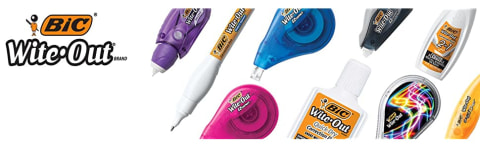 BIC Wite-Out Brand Shake 'n Squeeze Correction Pen, White, 12-Pack for  School Supplies