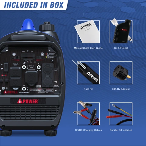A-iPower SC2400iP Yamaha Powered Inverter Generator, 2400W