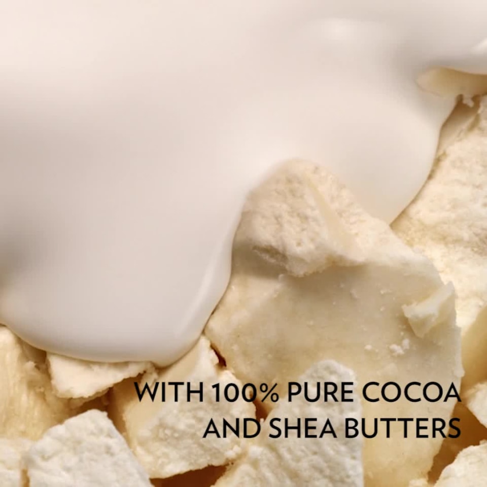 thumbnail video image 2 of Vaseline Cocoa Radiant Smoothing Body Butter, 8 oz, 2 of 7