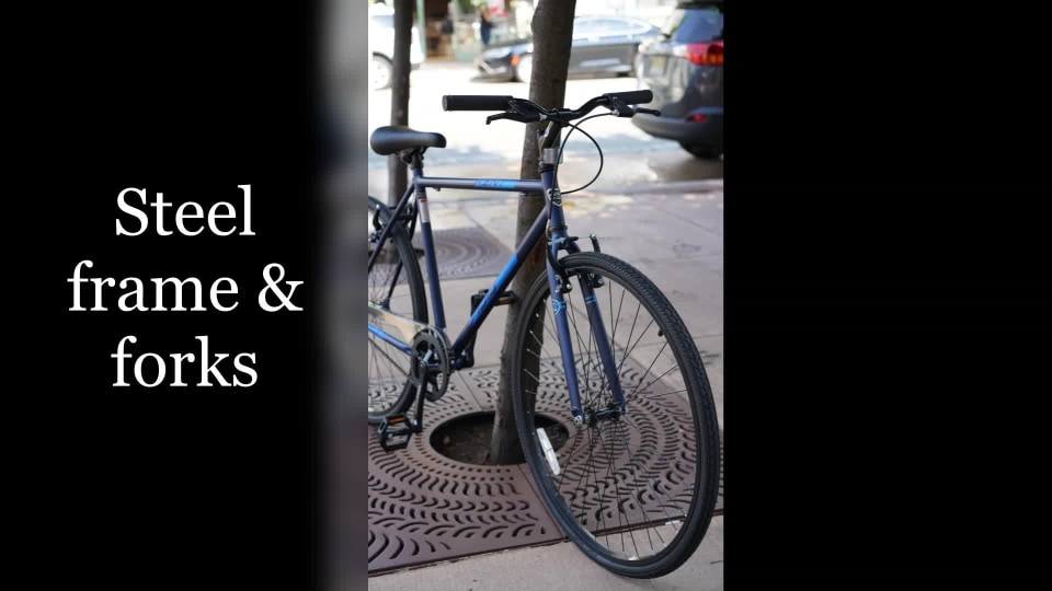 thumbnail video image 2 of 700c Kent Thruster Fixie Bike, 700c Wheels, Adults Ages 14+, Blue, 2 of 10