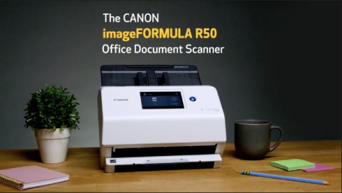 thumbnail video image 2 of Canon imageFORMULA R50 Office Document Scanner, 2 of 10