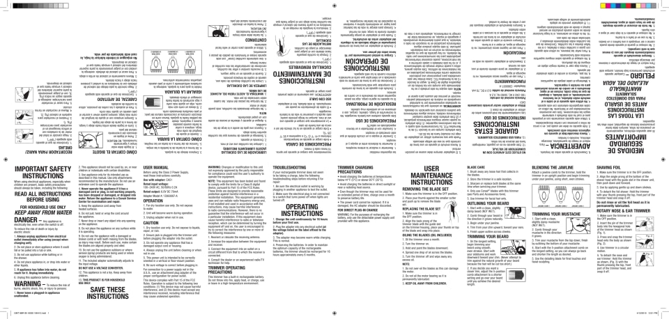 conairman gmt189r manual