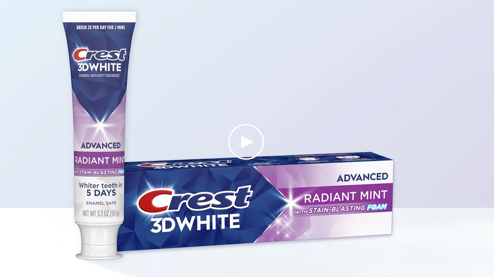 Crest 3D White Radiant Mint Teeth Whitening Toothpaste .85 oz